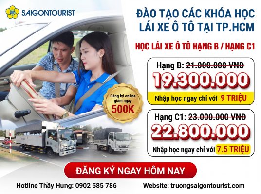 Học phí các khoá học lái xe ô tô