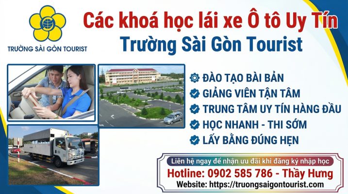 Trường Sài Gòn Tourist - Thường xuyên tuyển sinh các khoá học lái xe ô tô tại tphcm