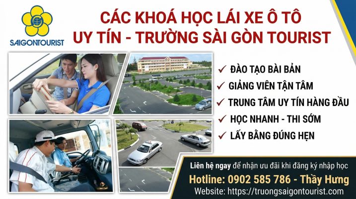 Trường Sài Gòn Tourist - Thường xuyên tuyển sinh các khoá học lái xe ô tô tại tphcm