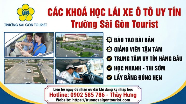 Trường Sài Gòn Tourist - Thường xuyên tuyển sinh các khoá học lái xe ô tô tại tphcm