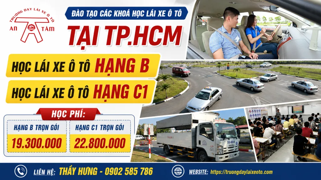 Các khoá học lái xe ô tô - Trường dạy lái xe ô tô An Tâm