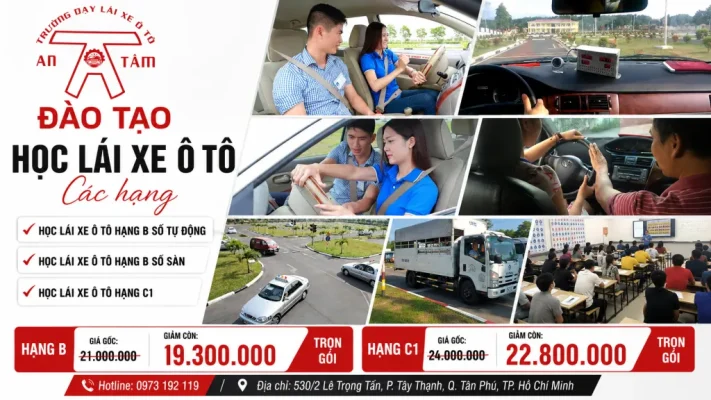 Các khoá học lái xe ô tô - Trường dạy lái xe ô tô An Tâm