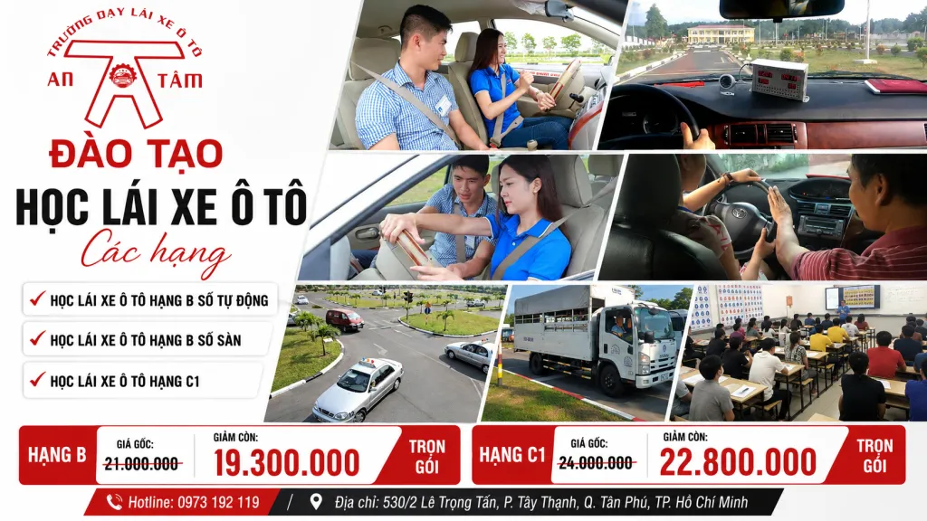Các khoá học lái xe ô tô - Trường dạy lái xe ô tô An Tâm