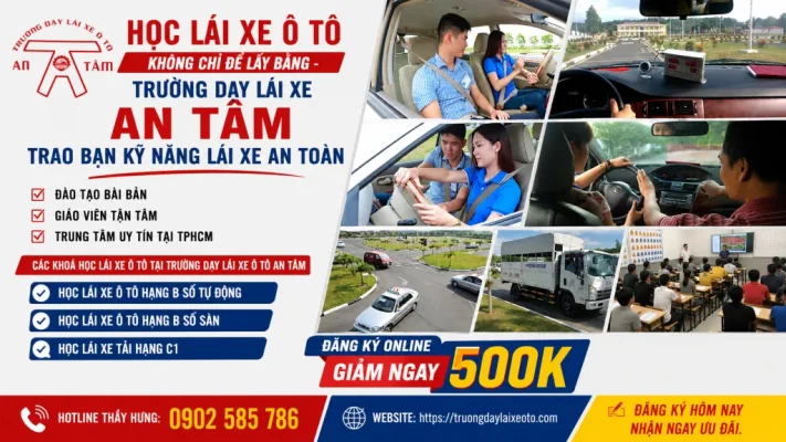 Các khoá học lái xe ô tô - Trường dạy lái xe ô tô An Tâm