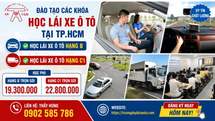 Các khoá học lái xe ô tô - Trường dạy lái xe ô tô An Tâm