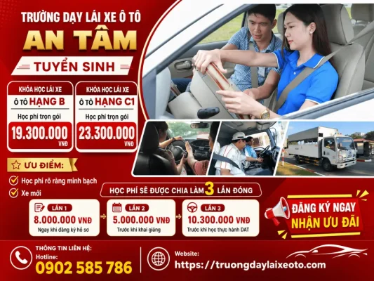 Các khoá học lái xe ô tô - Trường dạy lái xe ô tô An Tâm
