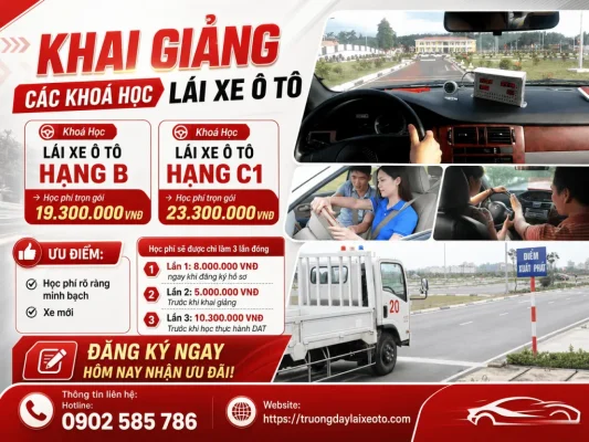 Các khoá học lái xe ô tô - Trường dạy lái xe ô tô An Tâm