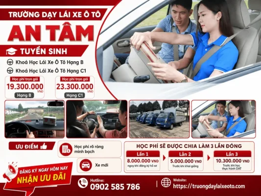 Các khoá học lái xe ô tô - Trường dạy lái xe ô tô An Tâm