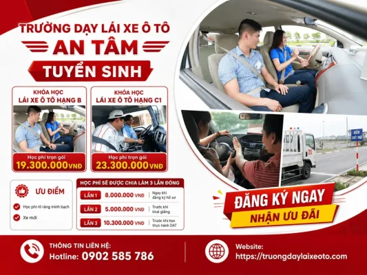 Các khoá học lái xe ô tô - Trường dạy lái xe ô tô An Tâm